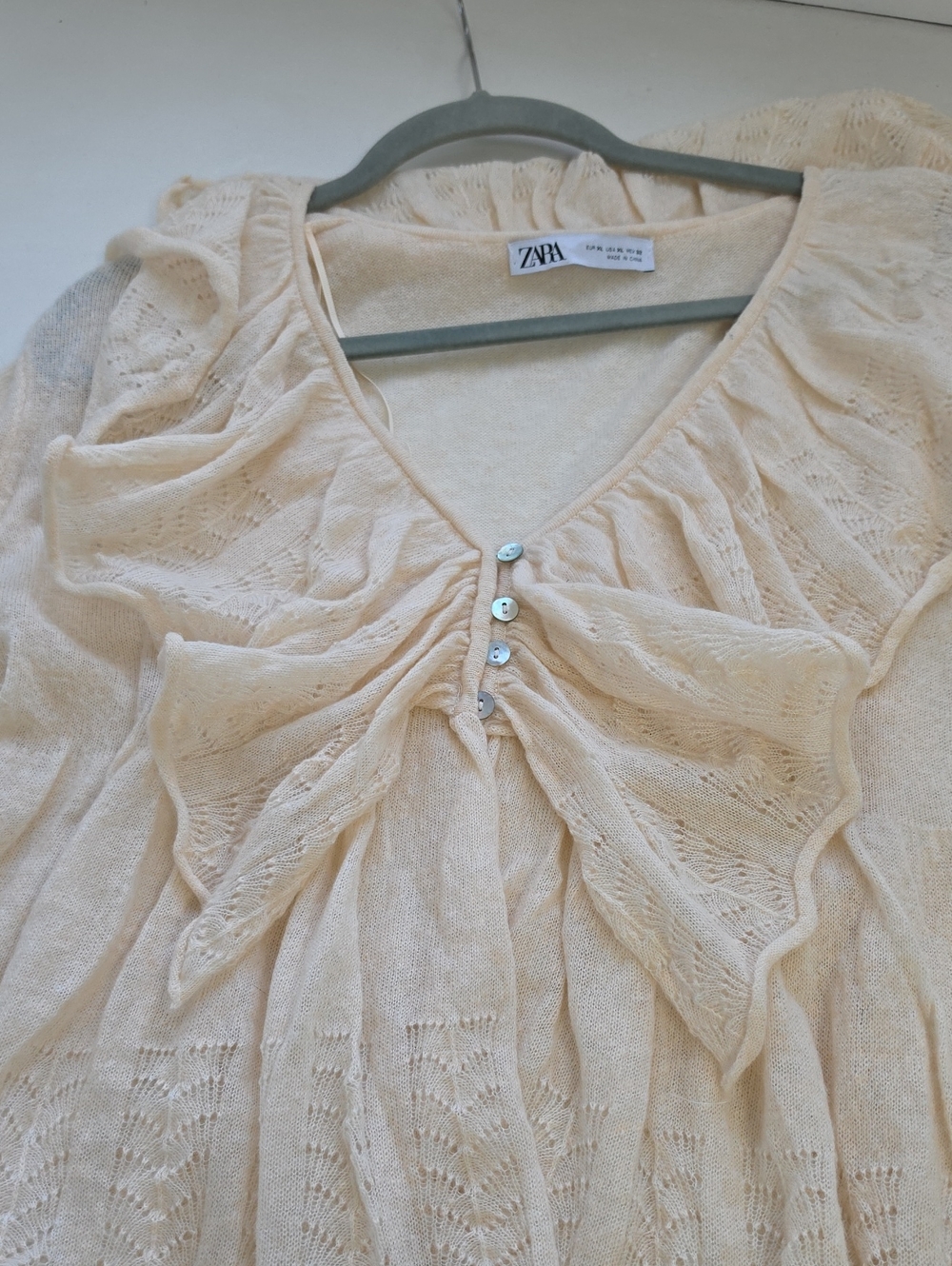 Zara Shimmer Ruffle Lace Top - Picture 9 of 9